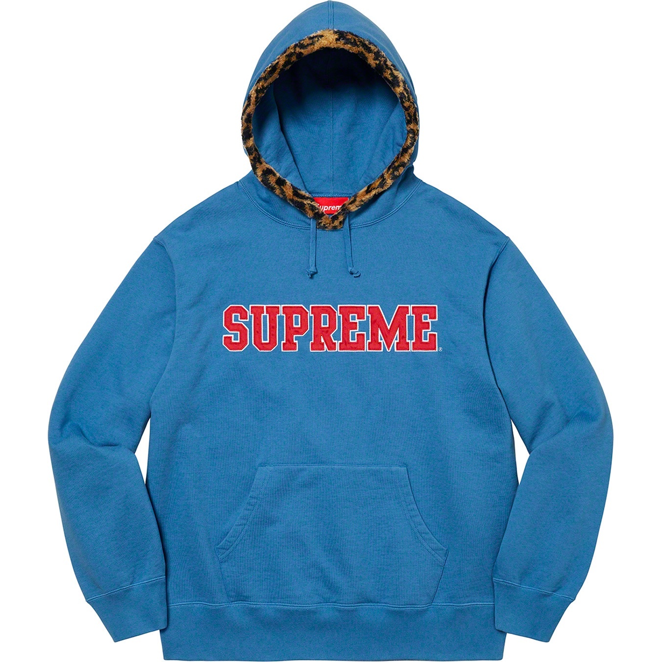 Leopard Trim Hooded Sweatshirt view 6